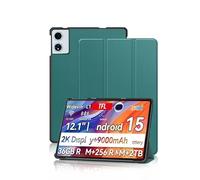 Custodia per tablet Blackview Mega2/Mega 2 da 12 pollici, con penna, supporto tripartito, impermeabile, antigraffio, sottile e durevole, auto wake/sleep, verde