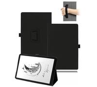 Custodia per tablet BOOX Tab X C 13.3 pollici Tablet - PU Leather Folio Cover con supporto pieghevole, cinturino da polso toergy e portapenne, nero