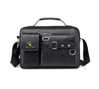 Custodia per tablet Borsa a tracolla da uomo alla moda Custodia protettiva for tablet portatile in pelle PU Valigetta lavoro Tipo di custodia viaggio Zaino per laptop(Nero)