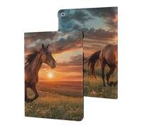 Custodia per tablet con cavallo che corre sull'erba, compatibile con iPad 2017/2018/Air1/Air2 (9,7 pollici), custodia protettiva con funzione sleep/wake