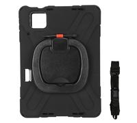Custodia per tablet con tracolla portatile, robusta e antiurto, progettata per un utilizzo prolungato e con comandi di facile accesso.