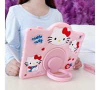 Custodia per tablet Hello Kitty compatibile con iPad 10th/11th/56789th/Mini 1 2 3 4 5/Air/Pro per bambini e ragazze, antiurto, resistente agli urti e antiscivolo, modello professionale carino e bello