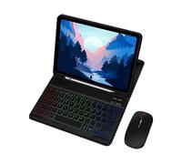 Custodia per tablet INF Custodia Blu con Tastiera RGB e Mouse per iPad 12.9 Black