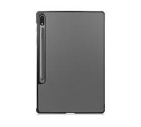 INF Custodia per Samsung Galaxy Tab S7 Plus/FE/Lite, custodia per tablet ripiegabile in tre parti, pelle PU e materiale PC, 1 × custodia per tablet (grigio)