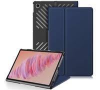 Custodia per tablet Lenovo Tab Plus da 11,5 pollici, in ecopelle, funzione di supporto a 3 pieghe, antigraffio, aperture precise, Smart Cover (blu scuro)