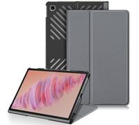 Custodia per tablet Lenovo Tab Plus da 11,5 pollici, in ecopelle, funzione di supporto a 3 pieghe, antigraffio, aperture precise, Smart Cover (grigio)