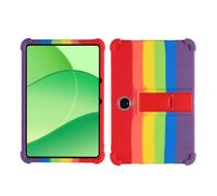 Custodia per tablet OnePlus Pad Lite da 11 pollici modello OPD2419/2417 - Custodia protettiva antiurto in silicone morbido antiurto con supporto regolabile per PC (arcobaleno)