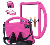 Custodia per tablet PC, custodia compatibile con T-Mobile Revvl tab 2 10,1 pollici (2025) custodia leggera in EVA con cinturino regolabile, impugnatura antiurto e custodia protettiva portatile (rosso