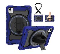 Custodia per tablet PC, custodia per bambini per Honor Pad X9a 2025 da 11,5 pollici, staffa elastica multi-angolo+cinturino da polso girevole regolabile a 360°, guscio infrangibile tre in uno, a prova