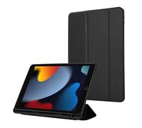 Custodia per tablet PC, custodia per iPad da 10,2 pollici 2021/2020/2019, custodia per iPad di 9a/8a/7a generazione con portapenne, custodia intelligente con supporto a tre volte con retro in morbido
