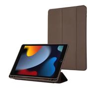 Custodia per tablet PC, custodia per iPad da 10,2 pollici 2021/2020/2019, custodia per iPad di 9a/8a/7a generazione con portapenne, custodia intelligente con supporto a tre volte con retro in morbido