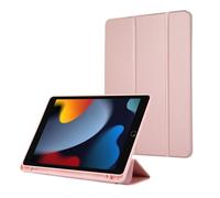 Custodia per tablet PC, custodia per iPad da 10,2 pollici 2021/2020/2019, custodia per iPad di 9a/8a/7a generazione con portapenne, custodia intelligente con supporto a tre volte con retro in morbido
