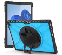 Custodia per tablet PC Custodia per tablet compatibile con Microsoft Surface Pro 7/6/5/4/Pro 7+ 12,3" - Custodia protettiva robusta con cavalletto rotante, maniglia e supporto antiurto (Blu)