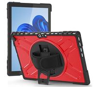 Custodia per tablet PC, custodia per tablet compatibile con Microsoft Surface Pro 7/6/5/4/Pro 7+ 12,3 pollici - Custodia protettiva robusta con cavalletto rotante, maniglia e supporto antiurto (rosso)