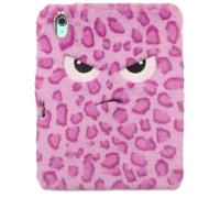 Custodia per tablet per iPad mini 5, rosa 2, custodia invernale in morbido peluche, dissipazione del calore a nido d'ape, anello per fotocamera con diamanti scintillanti, slot per penna integrato