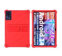 Custodia per tablet Teclast T65 Max Android 14 da 13 pollici, adatta ai bambini, antiurto, in morbido silicone, antiurto, protettiva, con supporto regolabile (rosso)