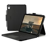 URBAN ARMOR GEAR Rugged - Custodia per tastiera USB-C con trackpad multi-touch (iPad 11/iPad 10.9/iPad Air 11, ricarica pass-through, connettore audio da 3,5 mm, supporto per penna), colore: Nero