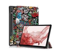 CUSTODIA PER TABLET WIGENTO 3folt Wake UP & Sleep Cover graffiti, supporto a tre pieghe