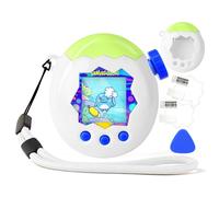 Custodia per Tamagotchi Paradise Electronic Pet - 2 pellicole protettive in PC antiurto con cordino per Tamagotchi Paradise Sleeve Toy (bianco e verde matcha)