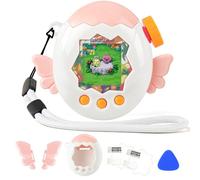 Custodia per Tamagotchi Paradise Electronic Pet - 2 pellicole protettive in PC antiurto con cordino per Tamagotchi Paradise Sleeve Toy (ali d'angelo bianche e rosa)
