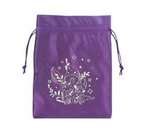 Custodia per tarocchi, borsa in velluto con coulisse, 14 x 18 cm, porta dadi, design multiuso, ideale per letture di tarocchi, carte oracle, rune e sorprese per feste, Ztd07-viola, Refer to