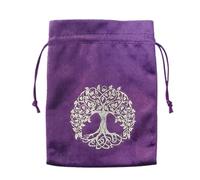 Custodia per tarocchi, borsa in velluto con coulisse, 14 x 18 cm, porta dadi, design multiuso, ideale per letture di tarocchi, carte oracle, rune e sorprese per feste, Ztd08-viola, Refer to