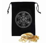 Custodia per tarocchi - Misterioso portacarte dei tarocchi a tema magico nero, tasca per carte dei tarocchi con coulisse per carte da gioco Rider Waite Tarot Deck Oracle Cards