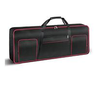 Custodia per tastiera a 61 tasti, portatile, resistente, impermeabile, tessuto Oxford 600D, con custodia imbottita in cotone da 10 mm, 101,6 x 40,6 x 15,2 cm, nero, moderno