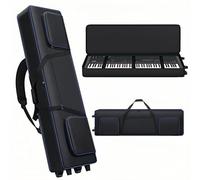 Custodia per tastiera a 88 tasti con ruote (135,9 x 35,1 x 17,3 cm), borsa per pianoforte con manici e tracolla, compatibile con Yamaha P125 e la maggior parte delle tastiere a 88 tasti, custodia