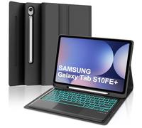 Custodia per tastiera con touchpad per Samsung Galaxy Tab S10 FE+ da 13,1 pollici, tastiera trackpad wireless rimovibile Bluetooth retroilluminata, cover sottile per tablet Samsung Galaxy Tab S10 FE