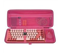 Custodia per tastiera Geekria 75%, custodia da viaggio rigida per tastiera meccanica compatta da 84 tasti, compatibile con Nuphy Air75, Logitech POP Keys/POP ICON Combo (Rose)