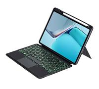 Custodia per tastiera per Huawei Matepad 11.5" S Keyboard Trackpad, retroilluminata, wireless, con custodia staccabile con supporto regolabile, portapenne per Matepad 11,5" S 2024 (nero)