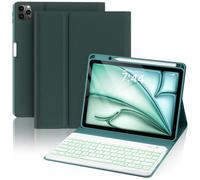 Custodia per tastiera per iPad 10.9 Air 4th Gen 2020, iPad Pro 11 Custodia per tastiera 1st 2018/2nd 2020/3rd 2021 - Tastiera wireless BT staccabile con 7 colori retroilluminati, spegnimento automatico per iPad 10.9 (Teal)