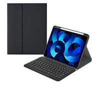 Custodia per tastiera per iPad 10th Generation 2022 10.9 - Tasti concavi - Tastiera Bluetooth staccabile Slim Custodia in pelle con portamatite (nero)