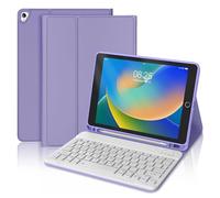 Custodia per tastiera per iPad 9a/8a/7a generazione, tastiera wireless Bluetooth staccabile sottile Folio Smart Cover per iPad 10,2 pollici/iPad Air 10,5 "(3a generazione)/iPad Pro 10,5" con