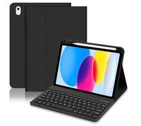 Custodia per tastiera per iPad A16 11a/10a generazione (2025/2022 11/10,9 pollici) con portamatite, tastiera QWERTY UK, custodia per iPad 11/10 Gen con tastiera Bluetooth ricaricabile rimovibile