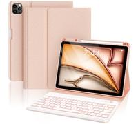 Custodia per tastiera per iPad Pro da 12,9 pollici di 5a generazione 20214a generazione 2020, supporto di ricarica a matita integrato con retroilluminazione a 7 colori per tastiera magnetica BT e