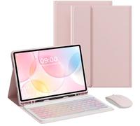 Custodia per tastiera per Samsung Galaxy Tab A9 Plus/A9 11'' 2023, custodia per tablet Samsung A9 Plus con slot per penna, tastiera rimovibile retroilluminata a 7 colori con mouse (SM-X210/X216/X218