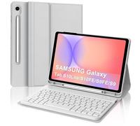 Custodia per tastiera per Samsung Galaxy Tab S10 Lite S10 FE 2025/S9 FE 2023 da 10,9 pollici, tastiera Bluetooth wireless staccabile con supporto per Samsung Galaxy Tab S9 11 pollici 2023, grigio