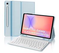 Custodia per tastiera per Samsung Galaxy Tab S10 Lite S10 FE 2025/S9 FE 2023 da 10,9 pollici, tastiera Bluetooth wireless staccabile con supporto per Samsung Galaxy Tab S9 11 pollici 2023, blu cielo
