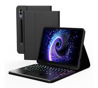Custodia per tastiera per Samsung Galaxy Tab S10 Lite/S10 FE/S9 FE 5G 11"/S9 11", tastiera touchpad retroilluminata a 7 colori con portamatite, magnetica staccabile, custodia in pelle PU di alta