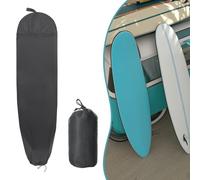 Custodia per tavola da surf con chiusura a coulisse imbottita sul naso e sulla coda, include tasca in rete per piccoli oggetti, compatibile con diversi stili di tavola da surf (180 x 50 cm)