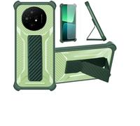 Custodia per Tcl 50xl 50 Xl 5g Coque Custodia Case Ibrida [Con protezione dello schermo in vetro temperato] [supporto magnetico pieghevole] [resistente alle impronte digitali smerigliato] verde