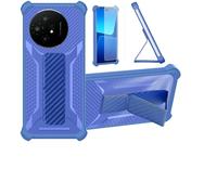 Custodia per Tcl 50xl 50 Xl Nxtpaper 5g Cover Custodia Case Ibrida [Con protezione dello schermo in vetro temperato] [supporto magnetico pieghevole] [resistente alle impronte digitali smerigliato] Blu