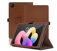 Custodia per TCL Tab 10L Gen 4 10.1 Pollici, Cover Tablet TCL Tab 10L Gen 4, Copertura Protettiva Pieghevole con Supporto per Matita e Cinturino da Polso, Protezione Completa. (Marrone)