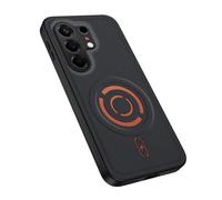 Custodia per Tecno Camon 50 4G, ultra sottile con texture in tessuto, anello magnetico integrato, protezione in TPU morbido, compatibile con ricarica wireless per Tecno Camon 50 4G-Nero