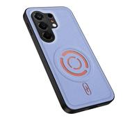 Custodia per Tecno Camon 50 4G, ultra sottile con texture in tessuto, anello magnetico integrato, protezione in TPU morbido, compatibile con ricarica wireless per Tecno Camon 50 4G-Viola