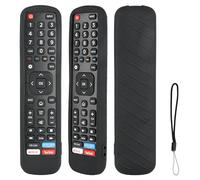 Custodia per telecomando in silicone compatibile con Hisense EN2BI27H EN2BF27H EN2BB27H EN2X27HS EN2D27 EN2AK27H TV telecomando copertura protettiva antiurto con cordino (nero)