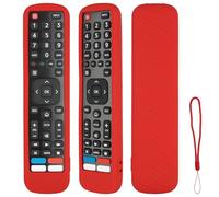Custodia per telecomando in silicone compatibile con Hisense EN2BI27H EN2BF27H EN2BB27H EN2X27HS EN2D27 EN2AK27H TV telecomando copertura protettiva antiurto con cordino (Rosso)