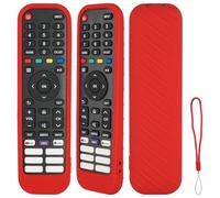 Custodia per telecomando in silicone compatibile con Hisense EN2G30H EN2D30H EN2J30H EN2N30H EN2N30H EN2A30 EN2P30H TV telecomando antiurto custodia con cordino (rosso)